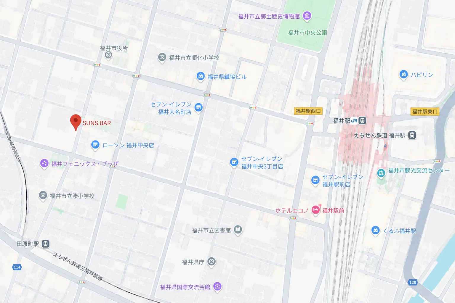 SUNS BAR アクセスマップ