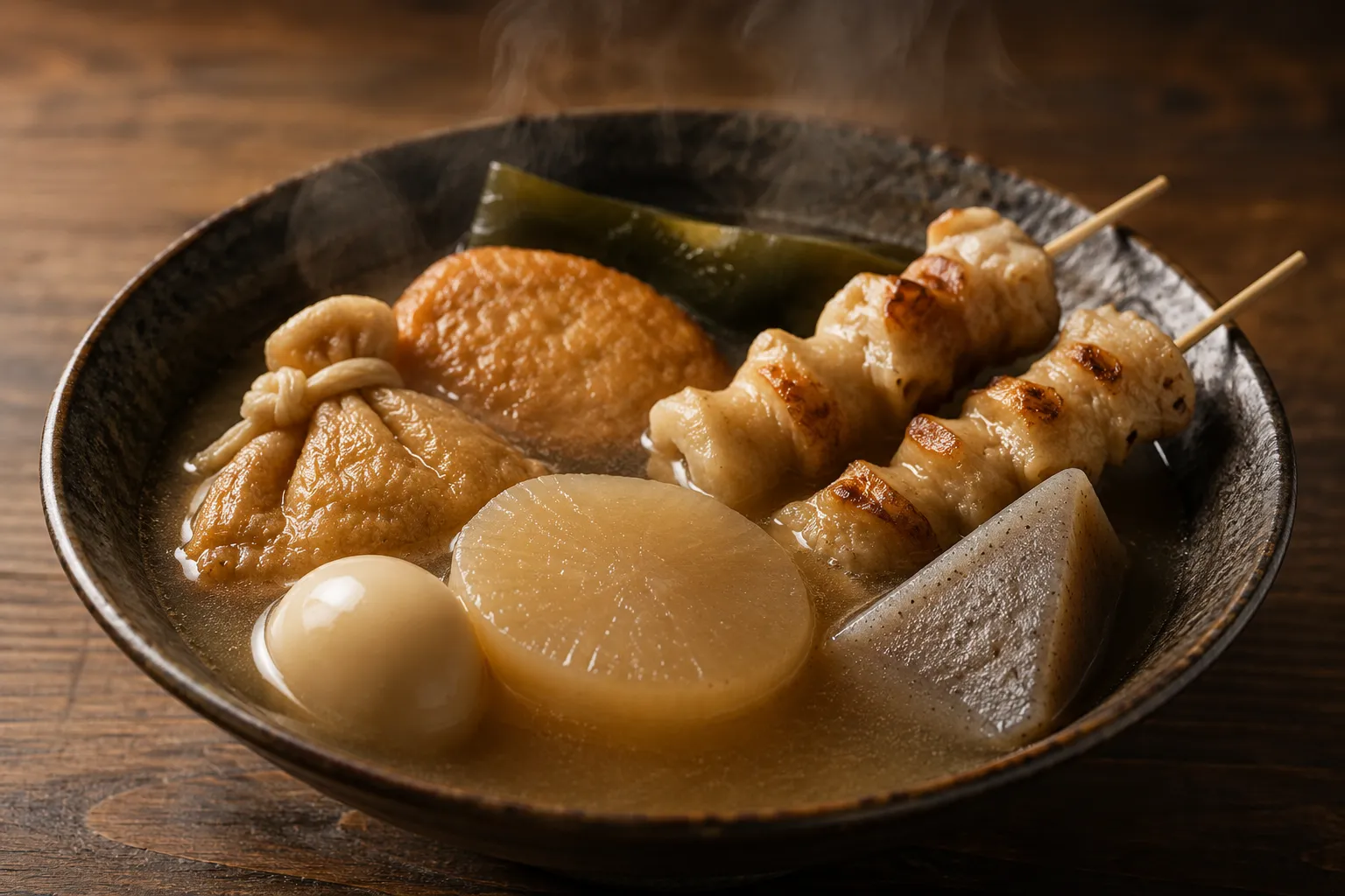 しっかり魚で出汁をとったおでん